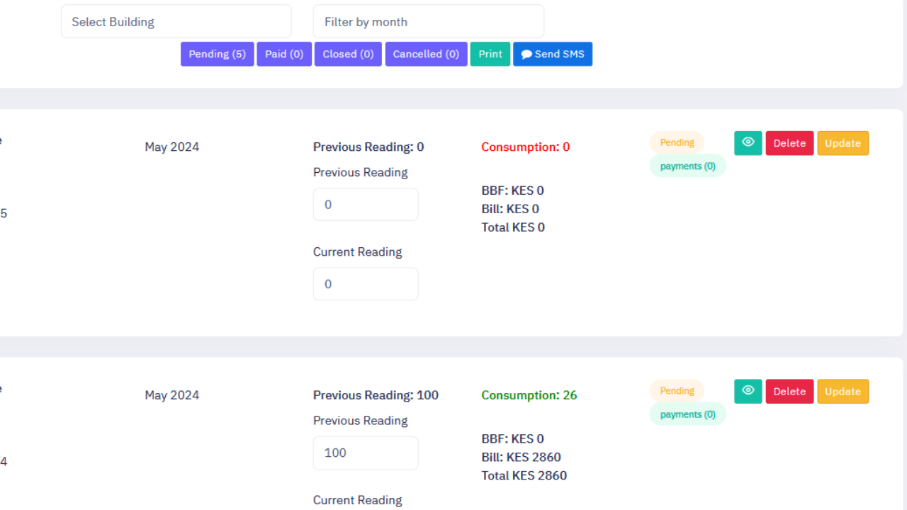 PMS Monitor water usage and expenses across your properties